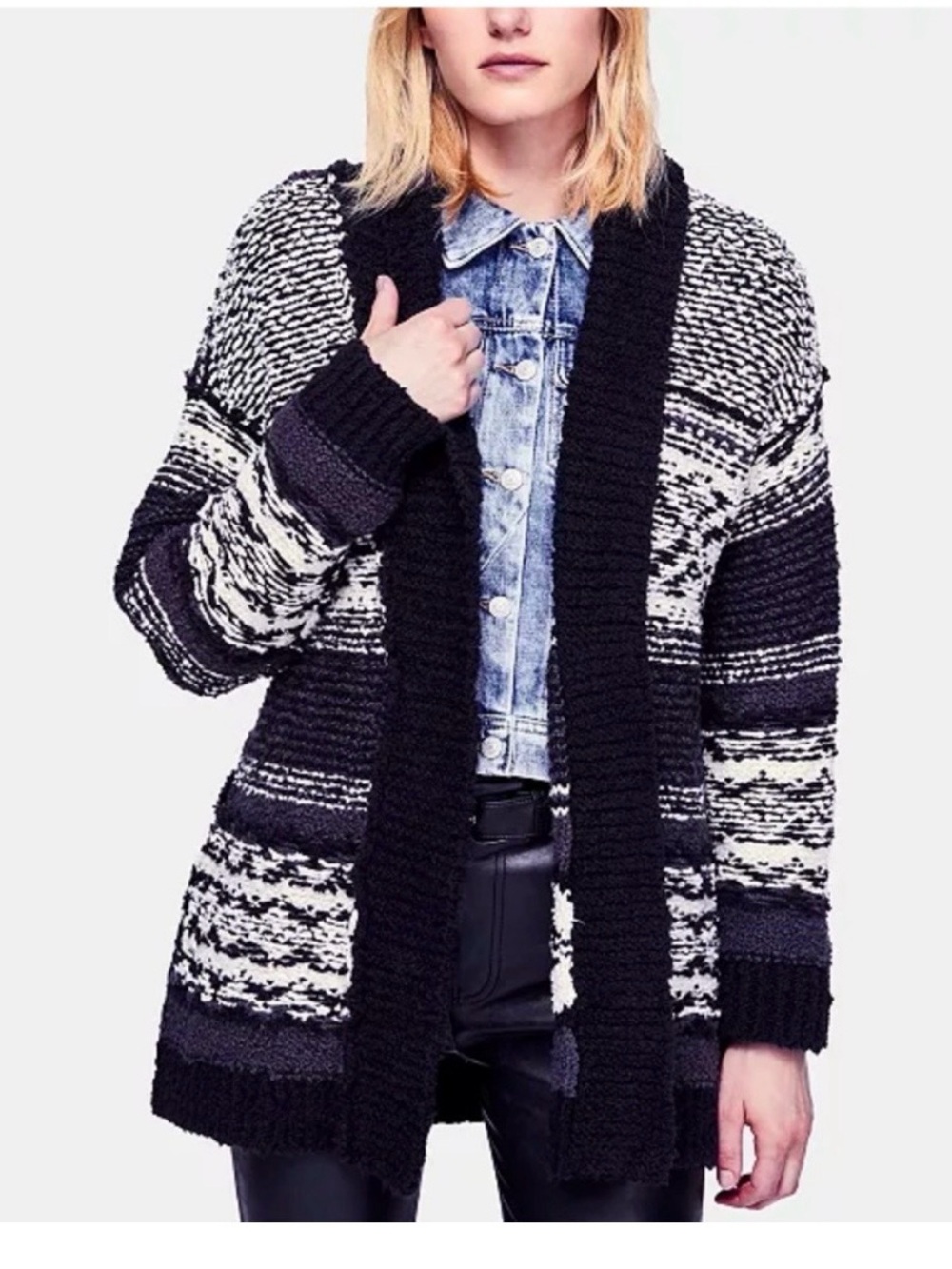 Free People Cozy Cabin chunky knit cardigan